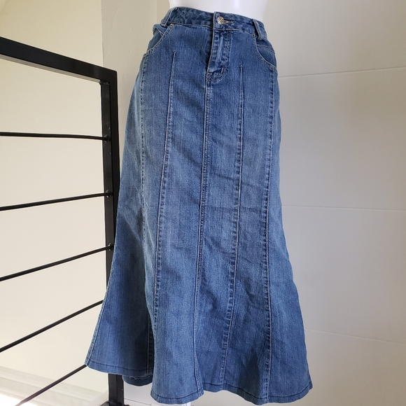 Baccini Dresses & Skirts - BACCINI long denim skirt